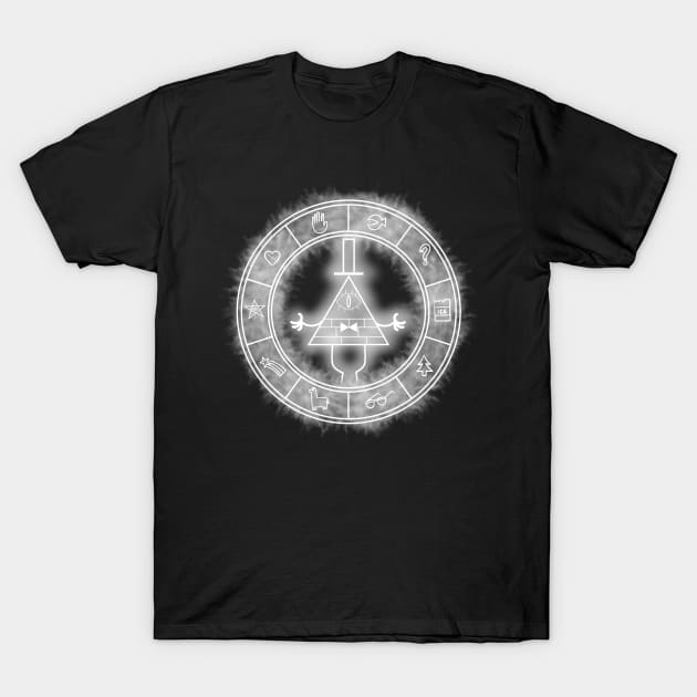 White Bill Cipher Symbol T-Shirt by Wyrneck